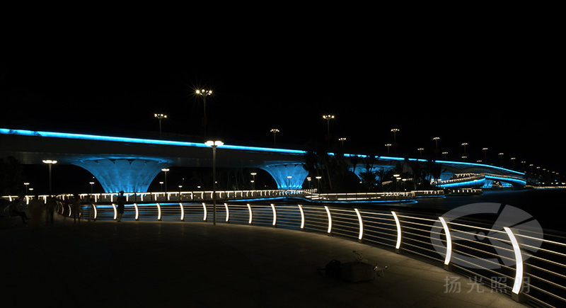 ?；◢u入島橋梁亮化工程實景圖