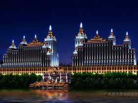 云南湄公河人家酒店樓體亮化設(shè)計(jì)