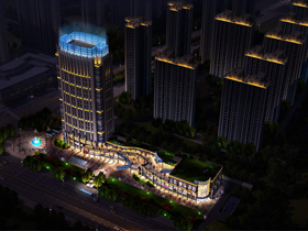 湖南長(zhǎng)沙中房瑞致國(guó)際樓體照明設(shè)計(jì)