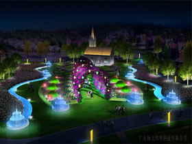 貴定四季花谷玫瑰花園照明亮化