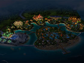 海南?；◢u溫泉城夜景照明工程